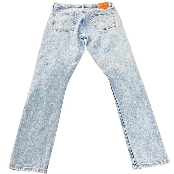 Levi's 501 Skinny Light Wash Denim Jeans Button Fly Capital Letters SIze 31 x 30 - Picture 3 of 9